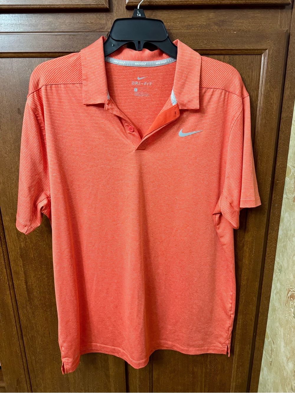 Nike Men's Coral Stripe Dri-FIT Polo